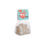 Beutel mit Mentos-Mints-Kaubonbons mit bedruckbarem Kopfteil, 100 g farbe transparent