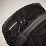 Laptop-Rucksack aus RPET-Polyester mit Trolley-Halterung, 15” farbe schwarz sechstes Detailbild