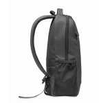 Laptop-Rucksack aus RPET-Polyester mit Trolley-Halterung, 15” farbe schwarz