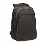 RPET Laptop-Rucksack mit mehreren gepolsterten Taschen, 15'' farbe schwarz