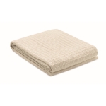 Leichte Decke mit Waffelmuster aus Baumwolle, 300 g/m2 farbe beige