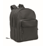 Laptop-Rucksack aus RPET-Polyester mit Taschen und Polsterung, 15'' farbe schwarz