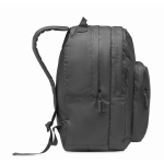 Laptop-Rucksack aus RPET-Polyester mit Taschen und Polsterung, 15'' farbe schwarz