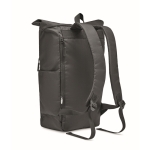 Laptop-Rucksack aus 300 RPET Polyester mit Rollverschluss, 15'' farbe schwarz zweite Ansicht