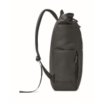 Laptop-Rucksack aus 300 RPET Polyester mit Rollverschluss, 15'' farbe schwarz