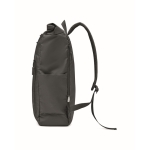 Laptop-Rucksack aus 300 RPET Polyester mit Rollverschluss, 15'' farbe schwarz