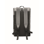 Reflektierender Laptop-Rucksack mit Rolltop-Verschluss aus Polyester, 15” farbe mattsilber neunte Ansicht