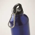 Auslaufsichere Flasche aus recyceltem Aluminium mit Karabiner, 500 ml farbe blau drittes Detailbild