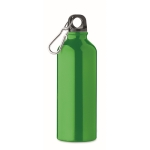 Auslaufsichere Flasche aus recyceltem Aluminium mit Karabiner, 500 ml farbe grün