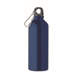 Auslaufsichere Flasche aus recyceltem Aluminium mit Karabiner, 500 ml farbe marineblau