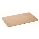 Leinen-Fußmatte mit rutschfester Rückseite, Größe 58 x 38 cm farbe beige