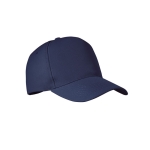 5-Panel-Baseballkappe aus RPET-Polyester, Größe 7 1/4, 210 g/m2 farbe blau