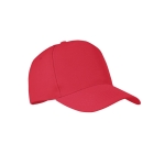 5-Panel-Baseballkappe aus RPET-Polyester, Größe 7 1/4, 210 g/m2 farbe rot