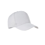 5-Panel-Baseballkappe aus RPET-Polyester, Größe 7 1/4, 210 g/m2 farbe weiß