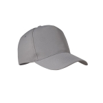 5-Panel-Baseballkappe aus RPET-Polyester, Größe 7 1/4, 210 g/m2 farbe grau