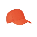 5-Panel-Baseballkappe aus RPET-Polyester, Größe 7 1/4, 210 g/m2 farbe orange