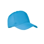 5-Panel-Baseballkappe aus RPET-Polyester, Größe 7 1/4, 210 g/m2 farbe türkis