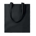 Farbige Öko-Baumwolltasche mit langen Henkeln, 180 g/m2 farbe schwarz