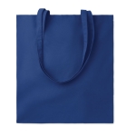 Farbige Öko-Baumwolltasche mit langen Henkeln, 180 g/m2 farbe blau