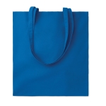 Farbige Öko-Baumwolltasche mit langen Henkeln, 180 g/m2 farbe köngisblau