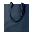 Farbige Öko-Baumwolltasche mit langen Henkeln, 180 g/m2 farbe marineblau