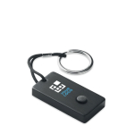 Wireless Keyfinder mit Selfie-Auslöser als Merchandising farbe schwarz Ansicht mit Druckbereich