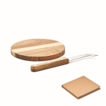 Kleines Käsebrett-Set aus Akazienholz mit Messer für Gastronomie farbe holzton