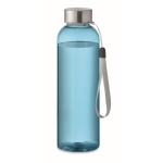 Transparente, auslaufsichere Tritan Renew-Flasche mit Deckel mit Griff farbe blau-transparent zweite Ansicht