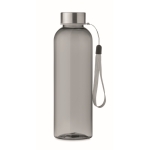 Transparente, auslaufsichere Tritan Renew-Flasche mit Deckel mit Griff farbe grau-transparent vierte Ansicht