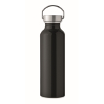 Flasche aus recyceltem Aluminium mit auslaufsicherem Verschluss, 500 ml farbe schwarz vierte Ansicht