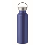 Flasche aus recyceltem Aluminium mit auslaufsicherem Verschluss, 500 ml farbe blau