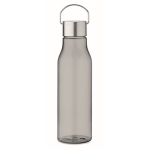 Recycelte auslaufsichere RPET-Flasche in leuchtenden Farben, 600 ml farbe grau-transparent