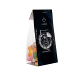 Beutel mit Jelly Beans Mischung mit Karton bedrucken, 100g farbe transparent