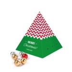 Pyramidenförmiger Adventskalender mit 24 Schokoladenpralinen farbe weiß