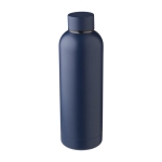 Thermoflasche aus recyceltem Stahl bedrucken mit mattem Finish, 500 ml farbe marineblau 41603.75