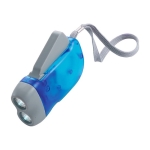 Dynamo-Taschenlampe aus Kunststoff mit 2 LED-Licht, inkl. Batterien farbe blau 41603.75