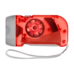 Dynamo-Taschenlampe aus Kunststoff mit 2 LED-Licht, inkl. Batterien farbe rot erste Ansicht