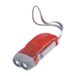 Dynamo-Taschenlampe aus Kunststoff mit 2 LED-Licht, inkl. Batterien farbe rot 41603.75