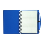 Notizbuch mit Hardcover und passendem Stift, linierte A6-Blätter farbe blau 41603.75