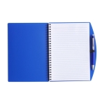 Notizbuch mit Hardcover und passendem Stift, linierte A5-Blätter farbe blau 41603.75