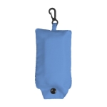 Faltbare Einkaufstasche bedrucken aus 190T Polyester mit Karabiner farbe hellblau 41603.75