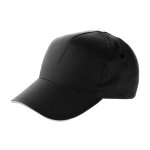 Baseball Cap mit weißem Kontrastrand und Klettverschluss für Werbung farbe schwarz erste Ansicht