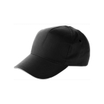 Baseball Cap mit weißem Kontrastrand und Klettverschluss für Werbung farbe schwarz 41603.75