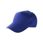 Baseball Cap mit weißem Kontrastrand und Klettverschluss für Werbung farbe blau 41603.75