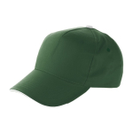 Baseball Cap mit weißem Kontrastrand und Klettverschluss für Werbung farbe grün 41603.75