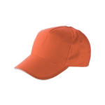 Baseball Cap mit weißem Kontrastrand und Klettverschluss für Werbung farbe orange 41603.75