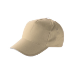 Baseball Cap mit weißem Kontrastrand und Klettverschluss für Werbung farbe khaki 41603.75