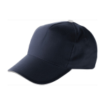 Baseball Cap mit weißem Kontrastrand und Klettverschluss für Werbung farbe marineblau erste Ansicht