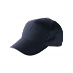 Baseball Cap mit weißem Kontrastrand und Klettverschluss für Werbung farbe marineblau 41603.75