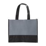 Zweifarbige Non-Woven-Tasche in vielen Farben bedrucken, 80 g/m2 farbe grau erste Ansicht